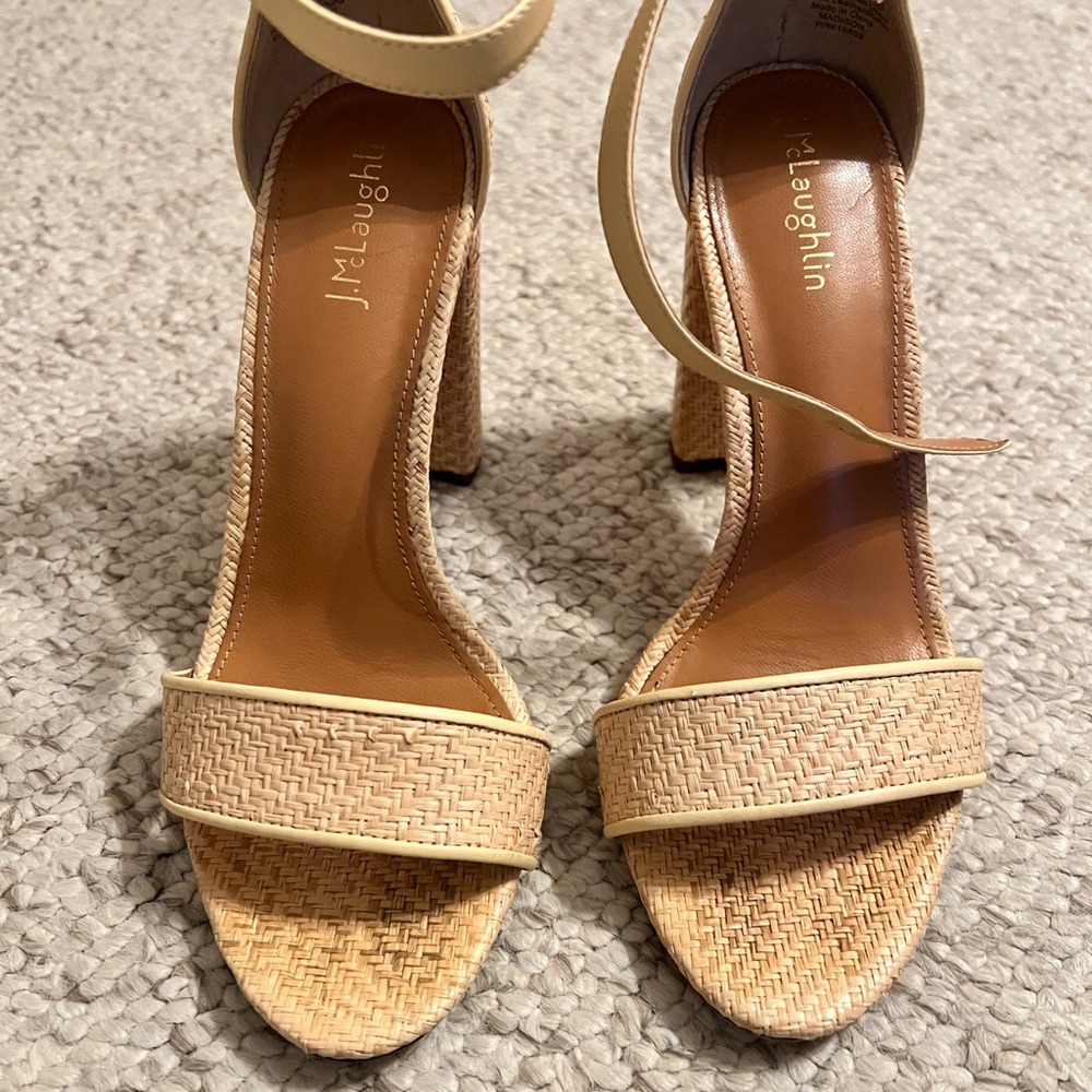 Madison, raffia ankle strap sandals